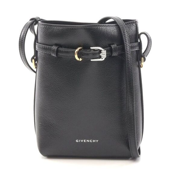 Givenchy VOYOU Leather Shoulder Bag Black - Picture 1 of 4